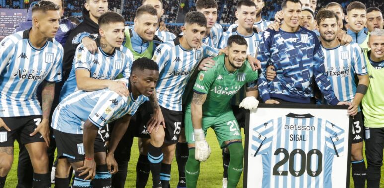 Sigali celebró sus 200 partidos jugando en Racing